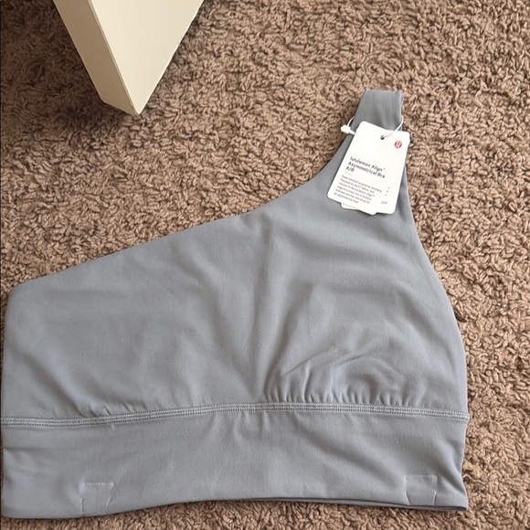 lululemon athletica Tops - Lululemon Athletica Gray One-Shoulder Crop Top
